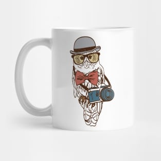 Hipster Photographer Owl Mug